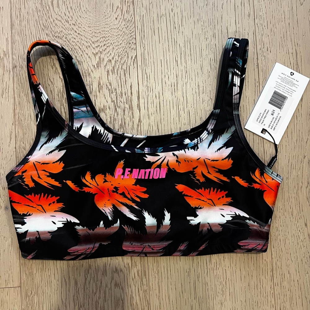 P.E Nation Multicolor Patterned Sports Bra